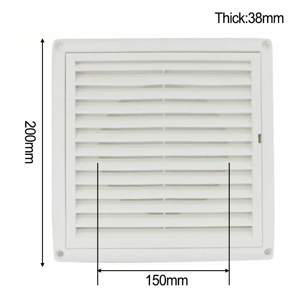 Griglia di ventilazione, copertura di ventilazione interna esterna, materiale plastico ABS, colore bianco, installazione semplice, migliora il flusso d'aria