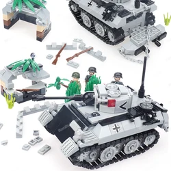 Military Germany Vk1602 Type Tank Loli Leopard Building Block Ww2 War Figures Heavy Reconnaissance Weaponst Model Child Gift Toy