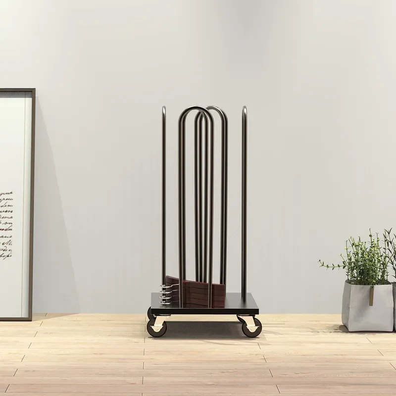 High-endClothing Store Hanger Storage Rack Metal Rack Storage Rack Men's And Women's Clothing Store Pants Clip Storage Cart Trol