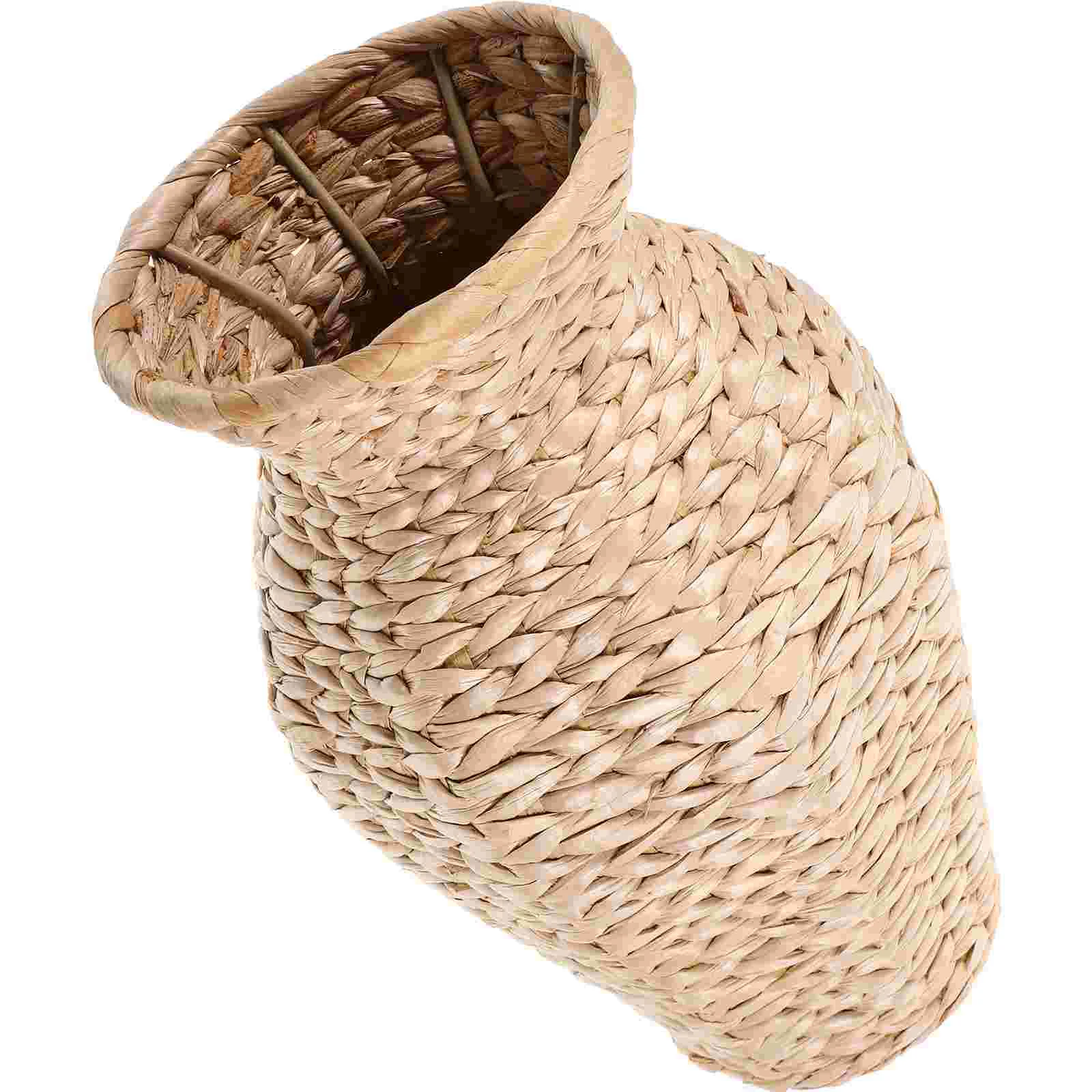 Dried Flower Stand Rush Vase Retro Decor Seagrass Pot Straw Eyewear Retainer Strap