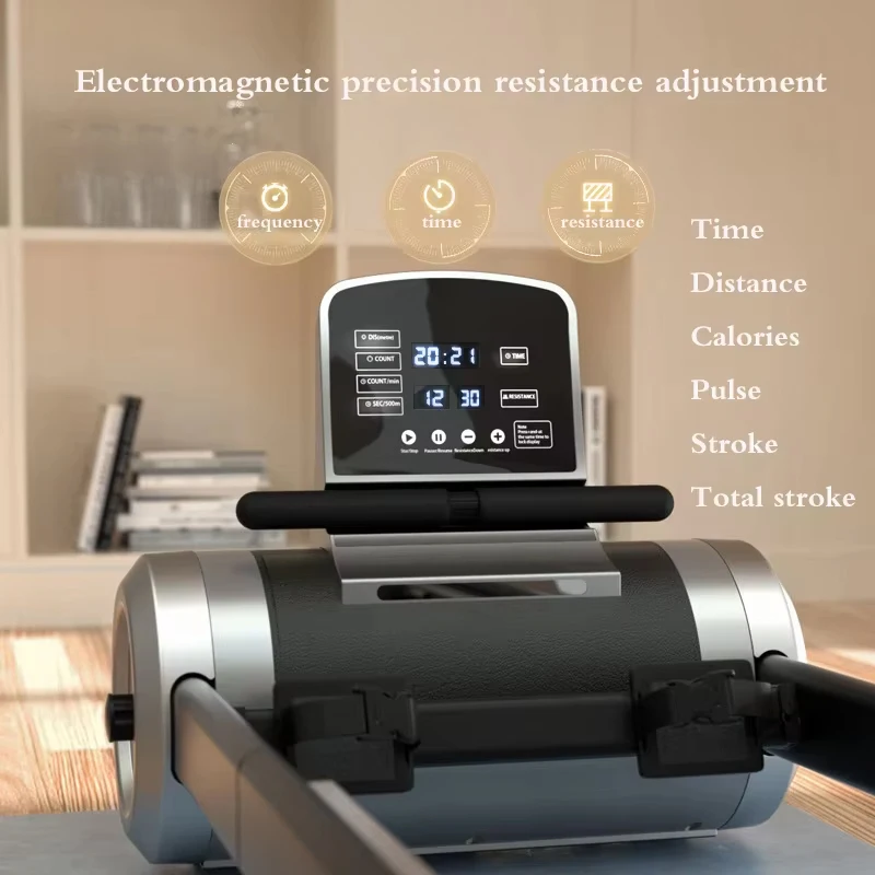 MIYAUP أجهزة لياقة بدنية الدهون فضفاضة ذكية المقاومة المغناطيسية آلة التجديف التمارين الرياضية المنزلية البطن طوي التجديف