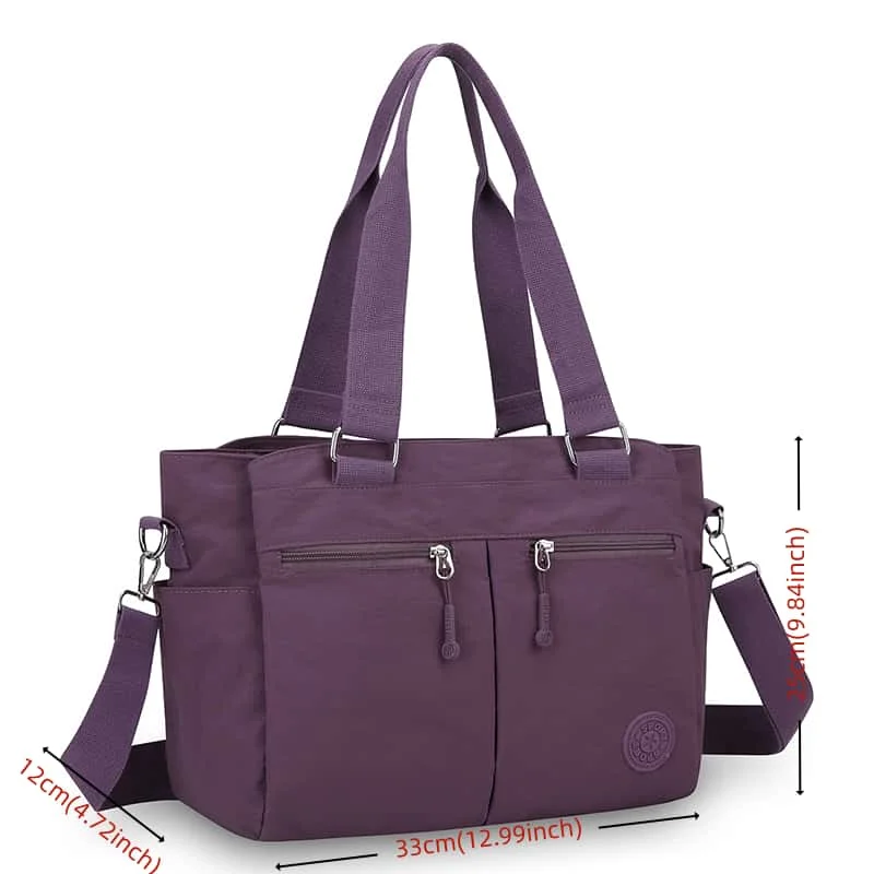 Damen-Shopper aus Oxford-Gewebe mit großer Kapazität, leichte, strapazierfähige Schultertasche, Handtasche für Freizeit, Arbeit, Pendeln und Reisen. – Detail 1