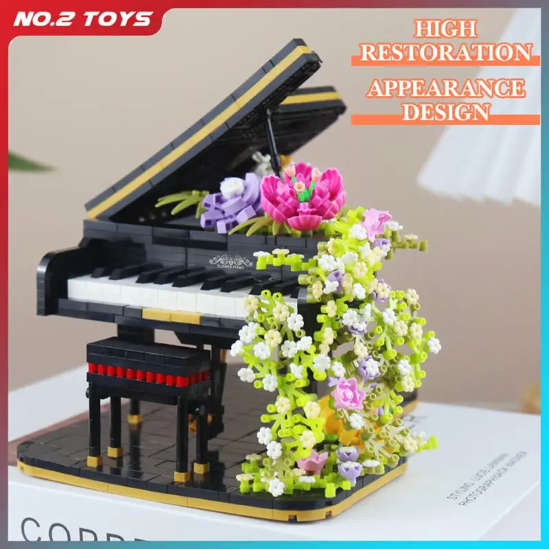 

2080pcs Piano Flower Design Building Block Toys for Boys Girls Assemble Blocks Bricks DIY Educational Kids Toys Gift Home Decor