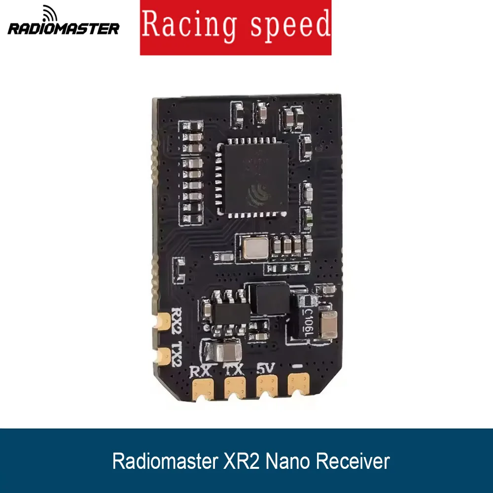 Radiomaster XR2 Nano 2.4G ELRS Receiver w/Tower Antenna & WiFi, LR1121 Transceiver for FPV Drone, Long Range