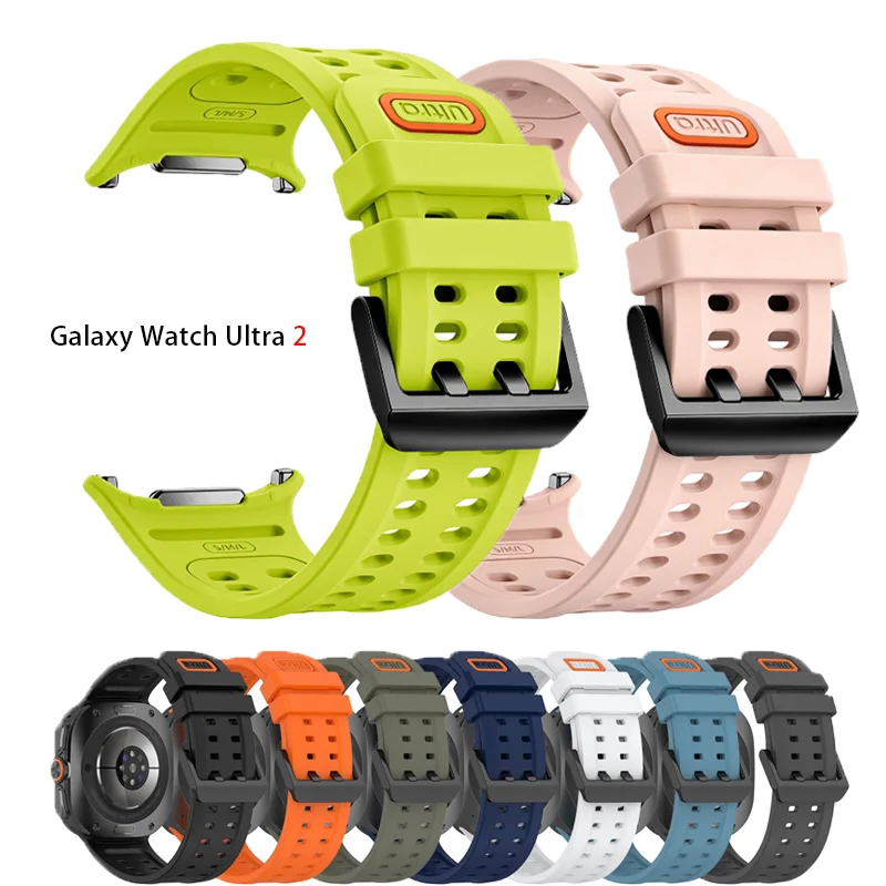 Original 1:1 Silicone Band For Samsung Galaxy Watch Ultra 2 Strap 47mm Sport Replacement Bracelet correa Galaxy Watch 2026 Ultra