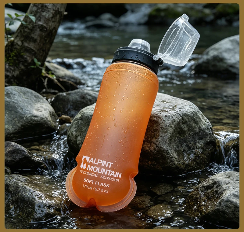 170ml Faltbare Auslaufsichere Weiche Zusammenklappbare Ernährungsflasche für Hydration Pack BPA-frei TPU, Leichtgewichtig, Leicht zu Öffnender Deckel für Läufer – Detail 37