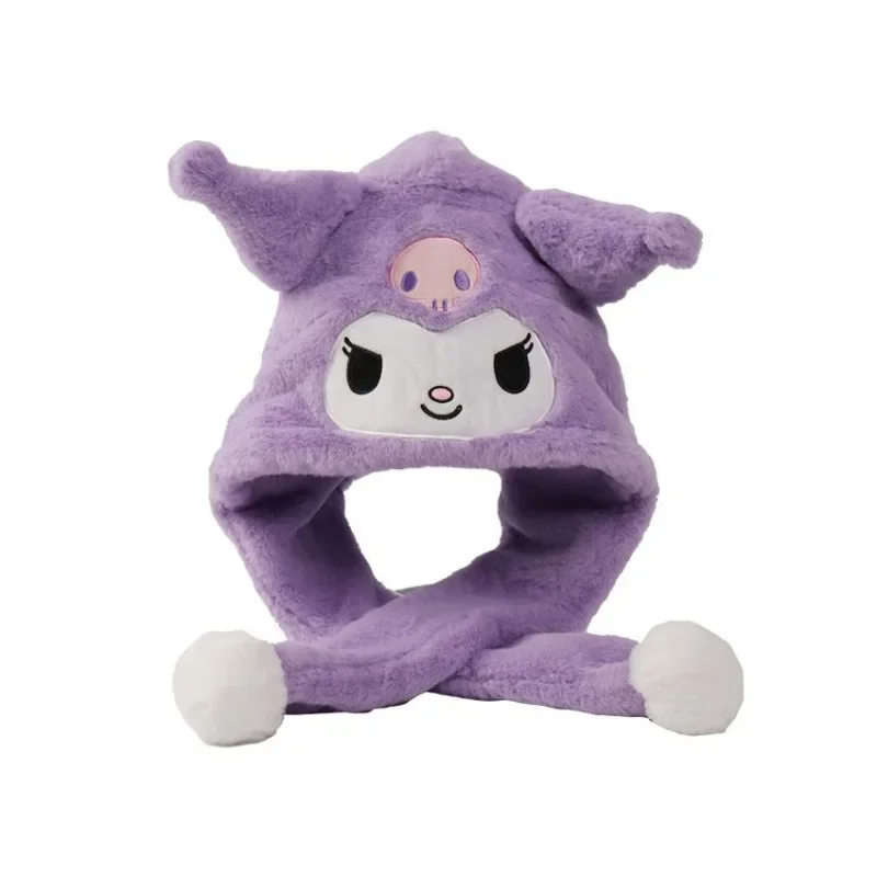 Chapeau de protection des oreilles en peluche pour femme, Cinnamoroll Kuromi My Melody Pochacco, dessin animé mignon, chaud et mignon, Sanurgente, hiver, nouveau produit