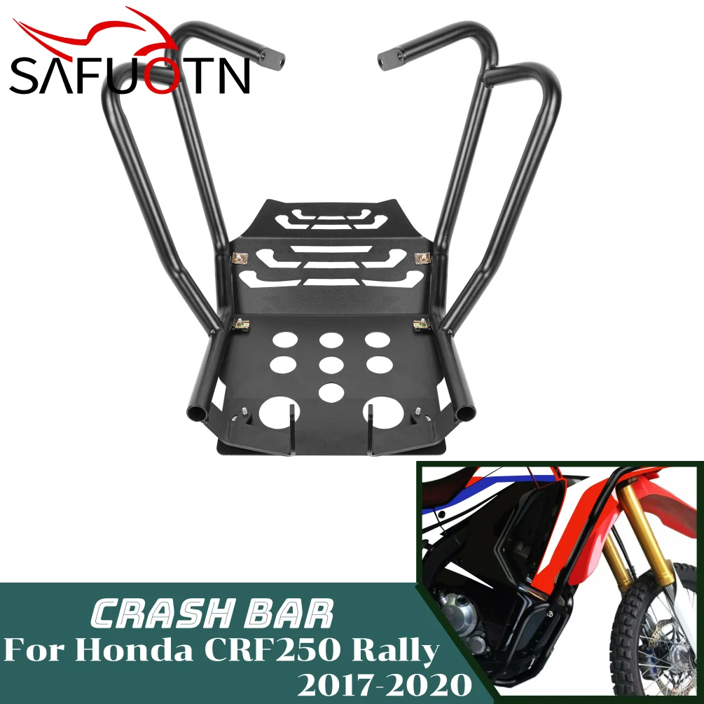 

for Honda CRF250 CRF 250 Rally 2017-2020 2019 Engine Guard Highway Crash Bar Motorcycle Frame Protection Lower Bumper Skid Plate