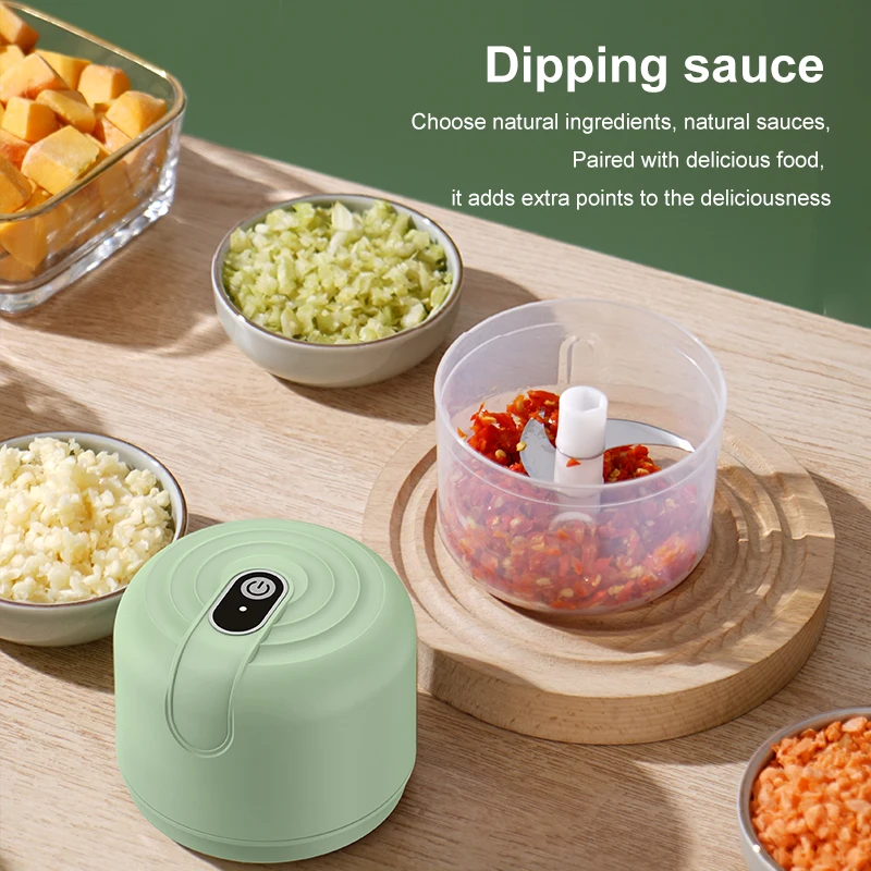 250ML Electric Mini Garlic Chopper Portable USB Meat Grinder Garlic Multifunctional Baby Food Processor Meat Chopped Ginger