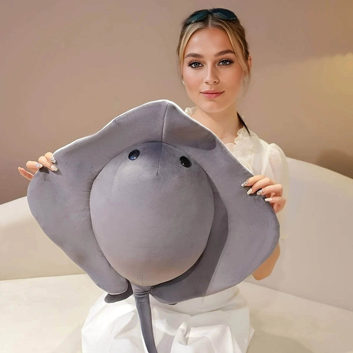 망고어의 새로운 봉제인형, 귀엽고 편안하며 포옹하기 좋은 해양 시리즈 베개 인형, 수족관 생일 파티 선물