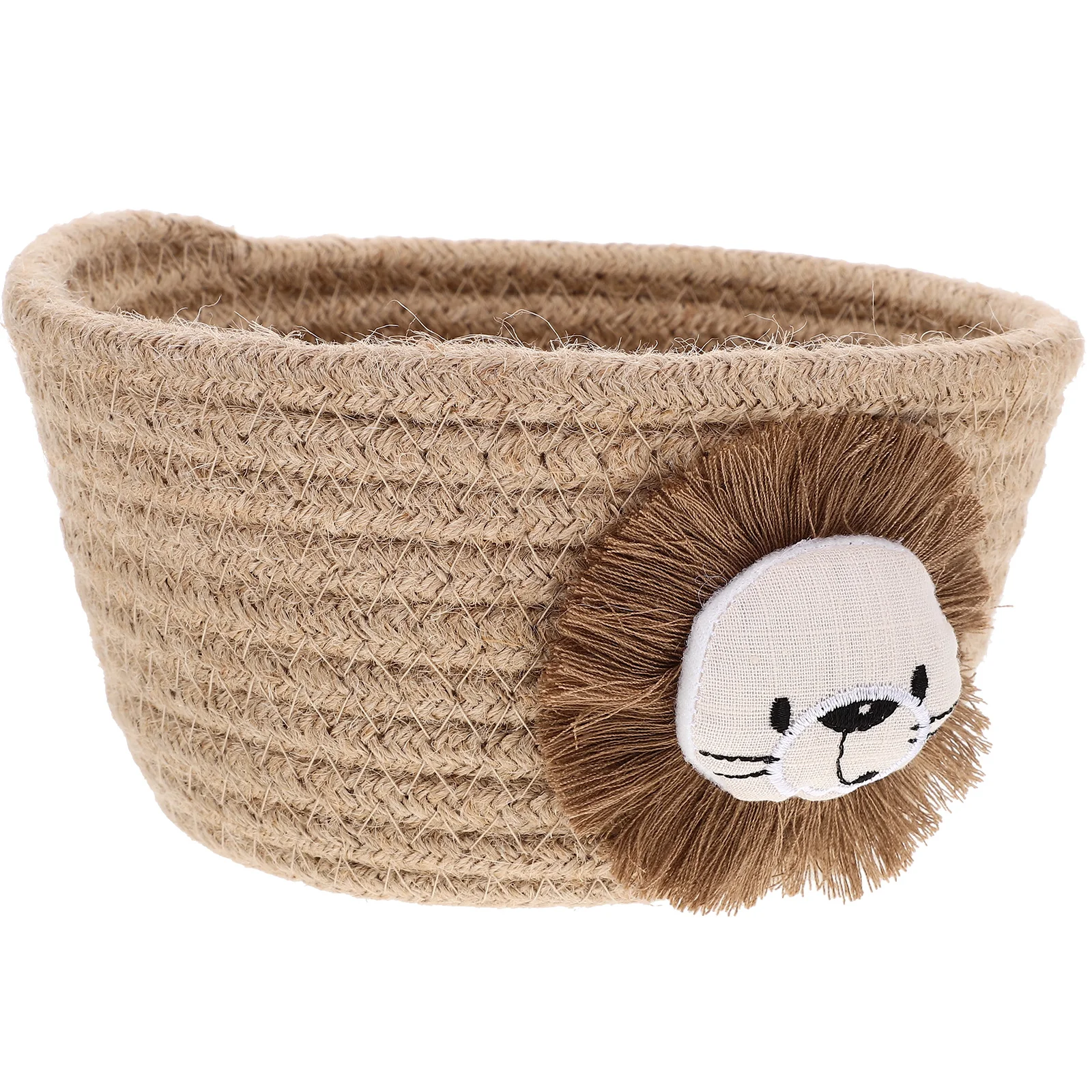 

Cotton Rope Storage Basket Small Woven Box Lion Brown Home Decor Bathroom Living Room Toy Bin ganizing Container