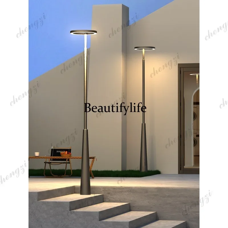 EE182 Outdoor Villa Solar Garden Light Modern Personality Garden High Pole Light Community Landscape Square Garden Street Light