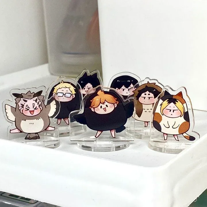 

Anime Haikyuu!! Kozume Kenma Shoyo Hinata Kotaro Bokuto Kei Tsukishima Cosplay Cartoon Cute Acrylic Animal Small Standing Card