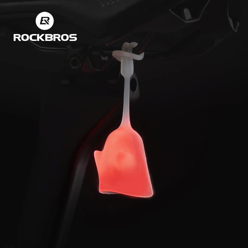 ROCKBROS Bike Rear Light 3 Modes IP64 Dustproof Waterproof Warning Light Tail Bicycle Silicone Shell High Elastic Taillight