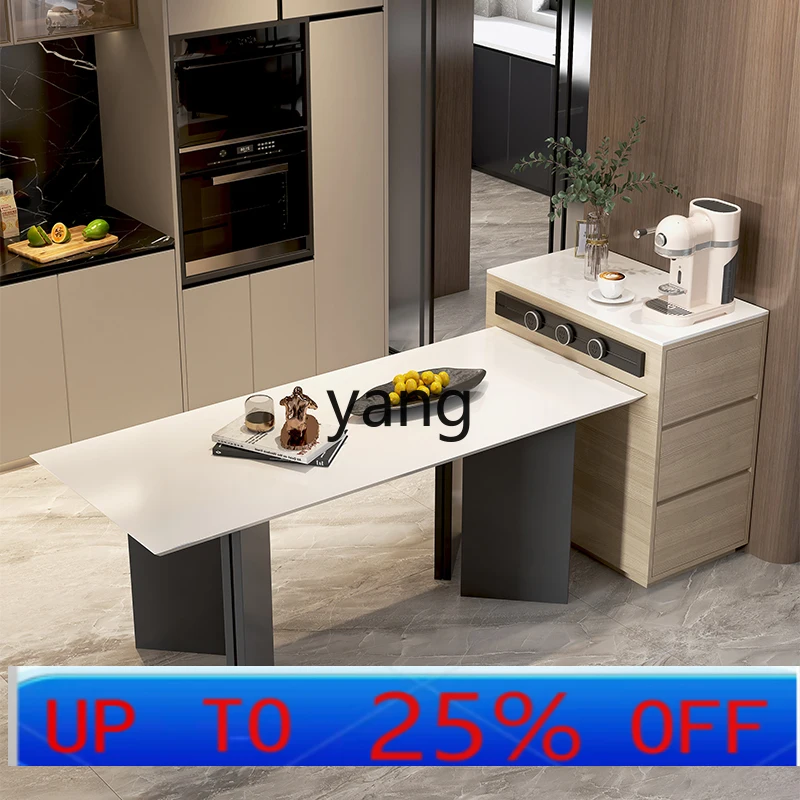 CX household movable rock slab dining side cabinet, guide table cabinet integrated against the wall, tea cabinet multi-function
