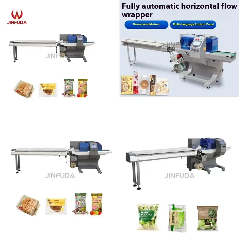 Best Selling Fully Automatic Pillow Packaging Machine Flow Pack Machine for Bread and Candy