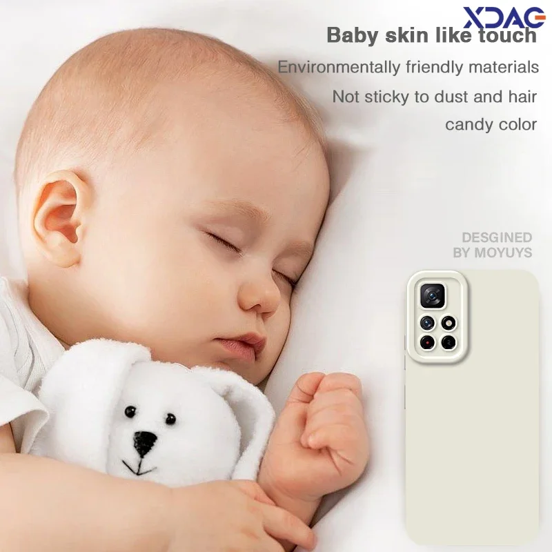 Matte Basic Liquid Silicone Case for Xiaomi Redmi Note 11 11E 11T Pro Plus Pro+ 11S SE 5G Soft Angel Eyes Fashion Original Cover