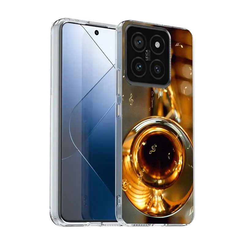 Brass Instruments Clear Phone Case For Xiaomi Poco X6 X5 Pro X4 X3 NFC F4 GT F6 F5 F3 M5 M5S M4 M3 Pro F2 F1 TPU Pattern Soft Fu