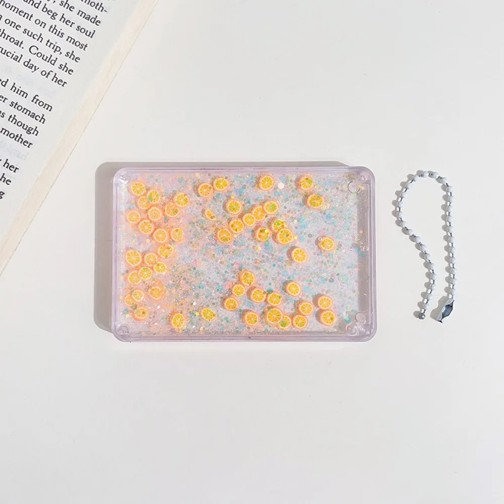 Goo Plate Guka DIY Fluid Acrylic Brick Shiny Color Transparent Quicksand Acrylic DIY Keychain Portable Fruit