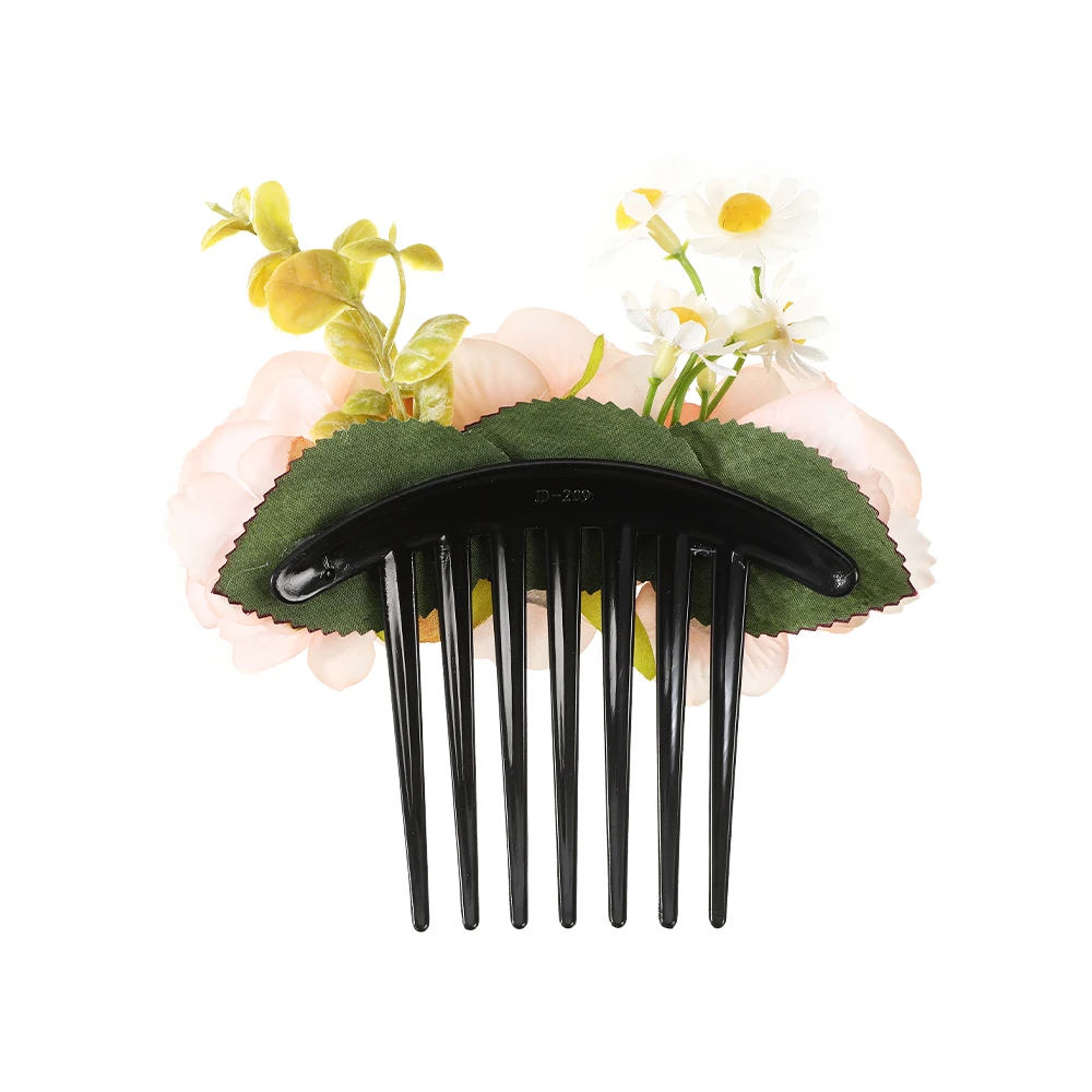 AWAYTR Boho Double Flannel Rose Hair Clips For Women Girl Hair Band Fork Comb Hairpin Flower Jewelry Hair Accessories