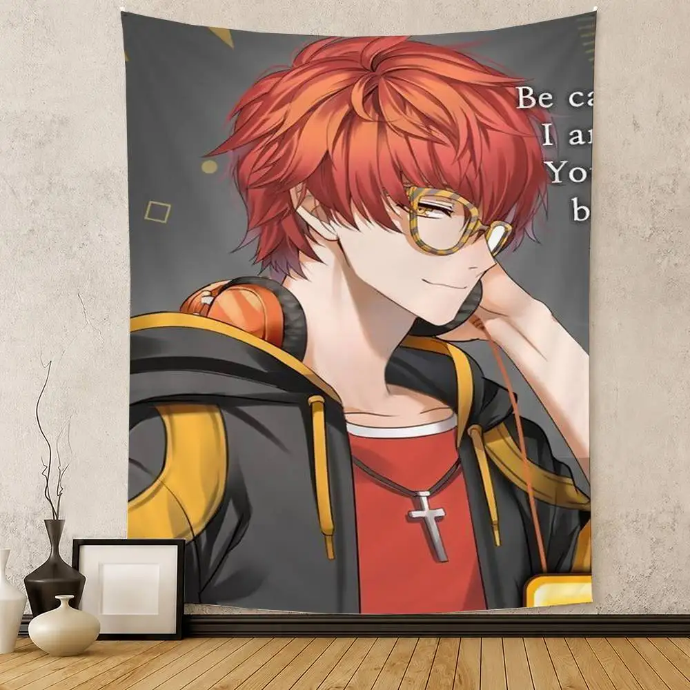 Anime Mystic Messenger Game 707 Flag Digital Printing Banner for Garage Wall Out Door Decoration