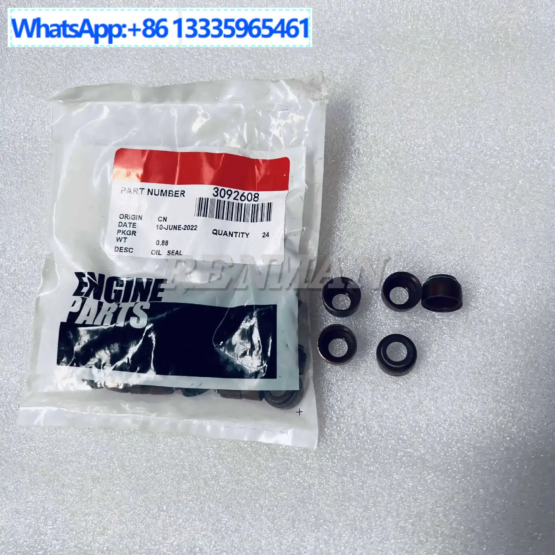 

10Pcs for Cummins QST30 engine cylinder head valve oil seal 3092608 air valve oil seal gas valve stem oil seal