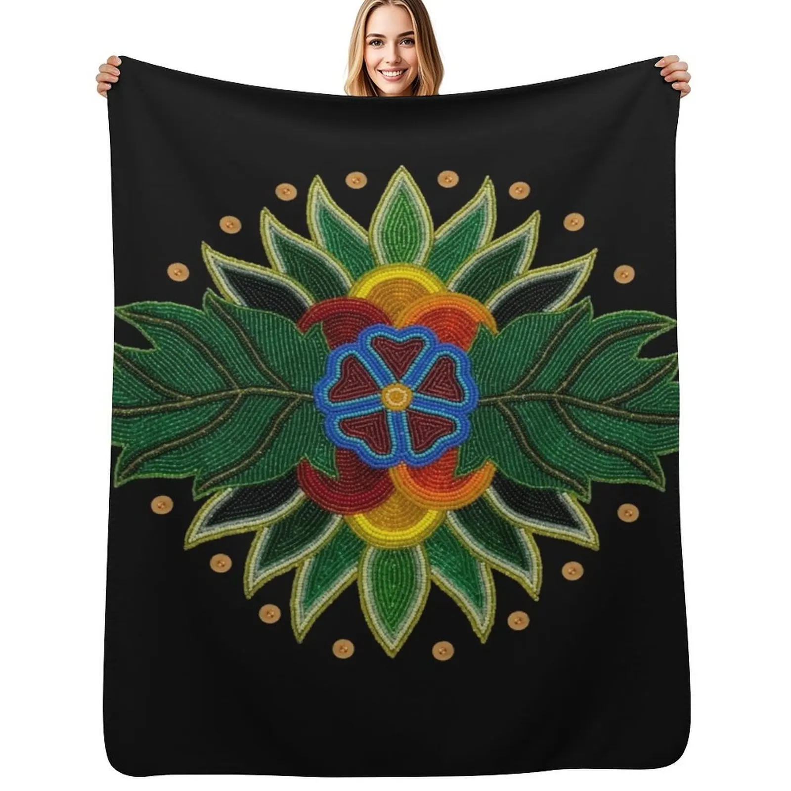 Deadly Sunshine Floral Throw Blanket Long Lasting Soft Plush Blanket for Daily Use