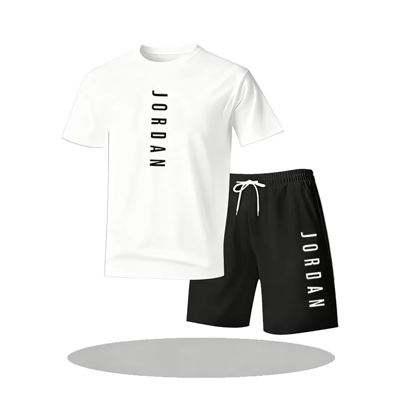 

Men's 2026 Summer New Fashion Men's Casual Sportswear Set Breathable Mesh T-Shirt and Shorts Outfit for Outdoor Activities
