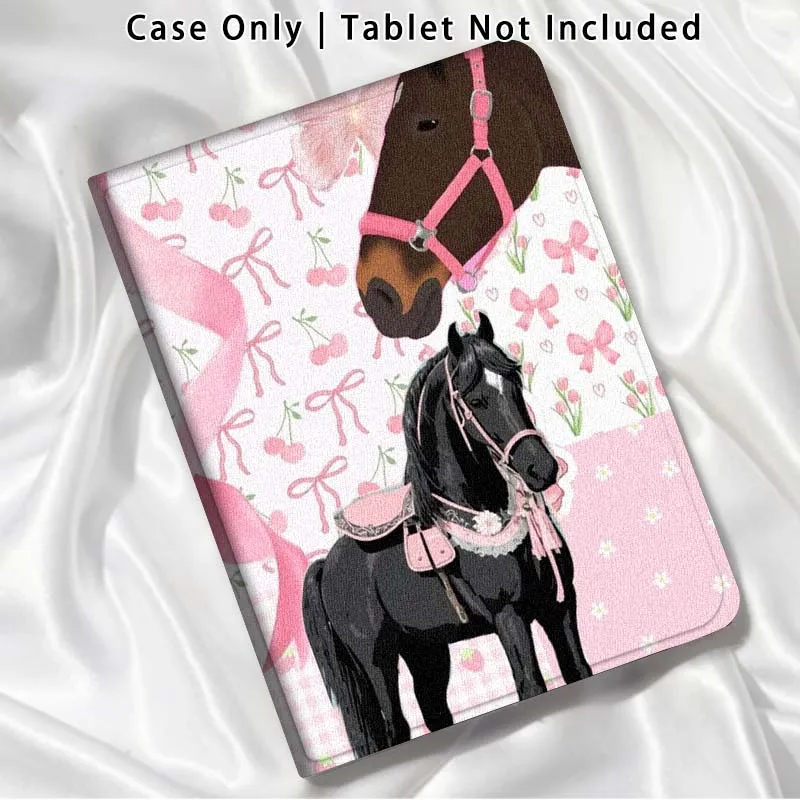 Pink Art Horse For Xiaomi Poco Redmi Pad 2 4 5 6 6S 7 7S SE Pro Ultra Max 14 11 8.8 11.2 12.5 Inch Tablet Case