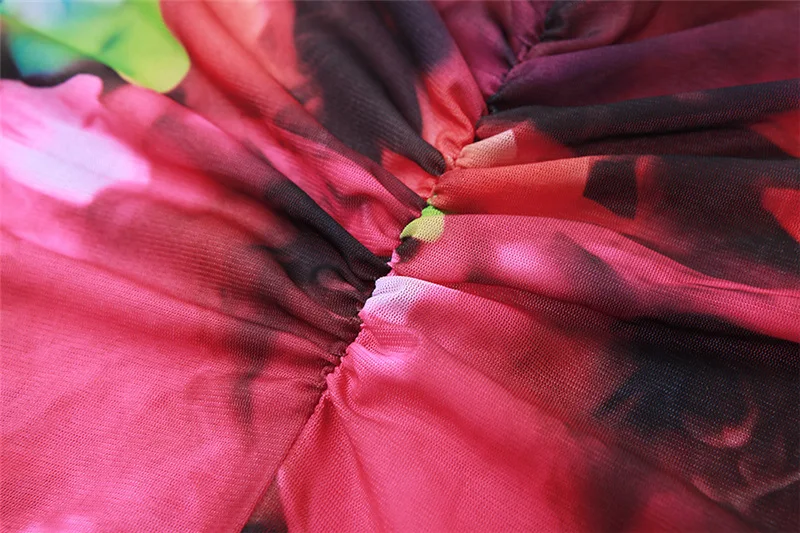 Sukienka damska bez pleców, typu halter, z kwiatowym nadrukiem, głęboki dekolt, prześwitująca, seksowna, obcisła, na imprezę nad morzem, wakacje na plaży, odkryte pośladki, Vestidos