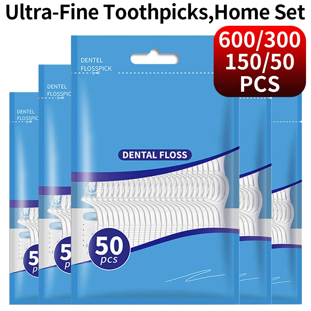 600/300/150/50 ultra fine toothpicks, household set, cleaning interdental and oral care tools