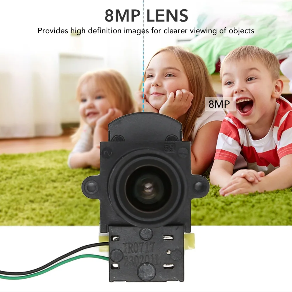 104 Degree Wide Angle 8MP HD Camera Lens 6mm F1.0 Less Noise and Distortion Fixed Focus Lens Security Camera Lens