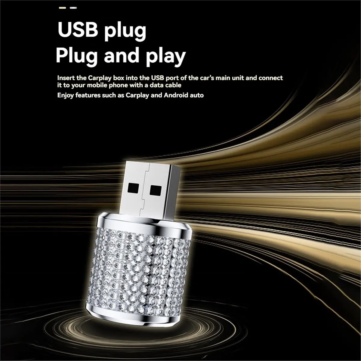 2-in-1 Wireless Carplay Smart AI Box Adapter Android Auto/Carplay USB Dongle Wired Carplay to Wireless Silver