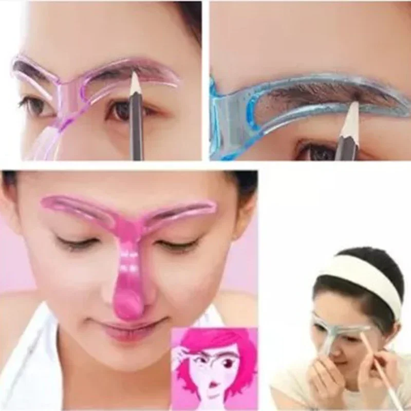 1pcs Reusable Women Eyebrow Shaper Stencil Eye Shaping Drawing Guide Template Card Permanent Make Up Tool Eyebrow Enhancers