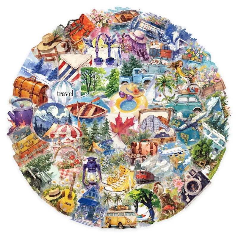 50개 만화 캐릭터 맞춤형 여행용 창의적인 낙서 장식 스티커
