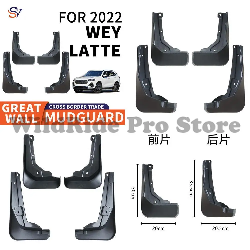 

Front & Rear Mud Flaps for 2022 Great Wall Wey Latte Easy Installation PP Rubber Material Wheel Arch Protection