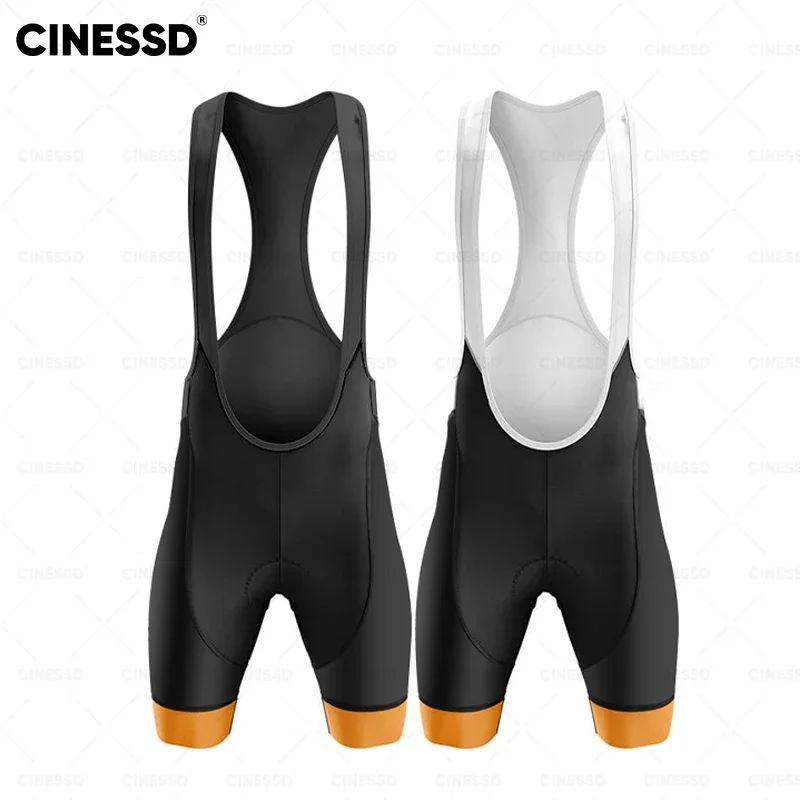 Black and White Cycling Bib Shorts for Men Outdoor Wear Bicycle Cycling Tights Gel Pad Mountain Bike, Breathable Racing Shorts