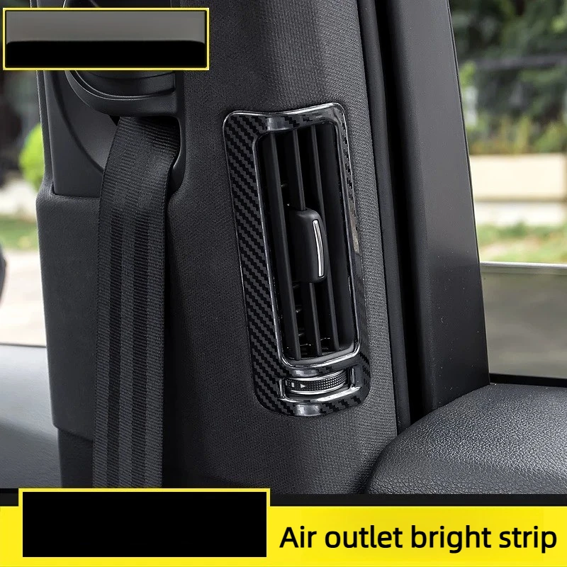 FOR Audi Q7 2016‑2025 B‑Pillar Air Vent Trim Frame Glossy Wear‑Resistant Odor‑Free Sturdy Interior Decor Accessory