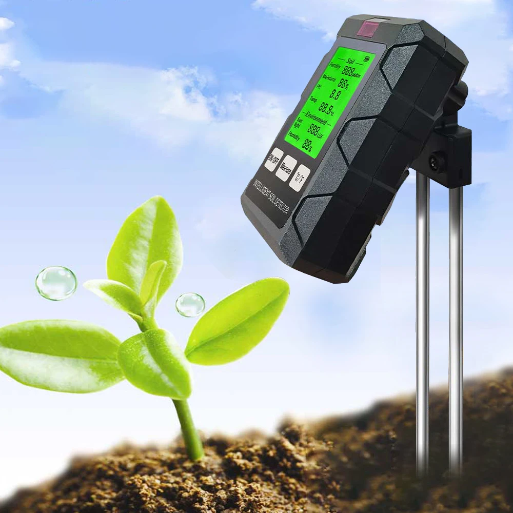 Soil Temperature and Humiditys Fertilizer Force Detector Air Humidity Sensor PH Acidity Multi-Functional Illuminance Transmitter