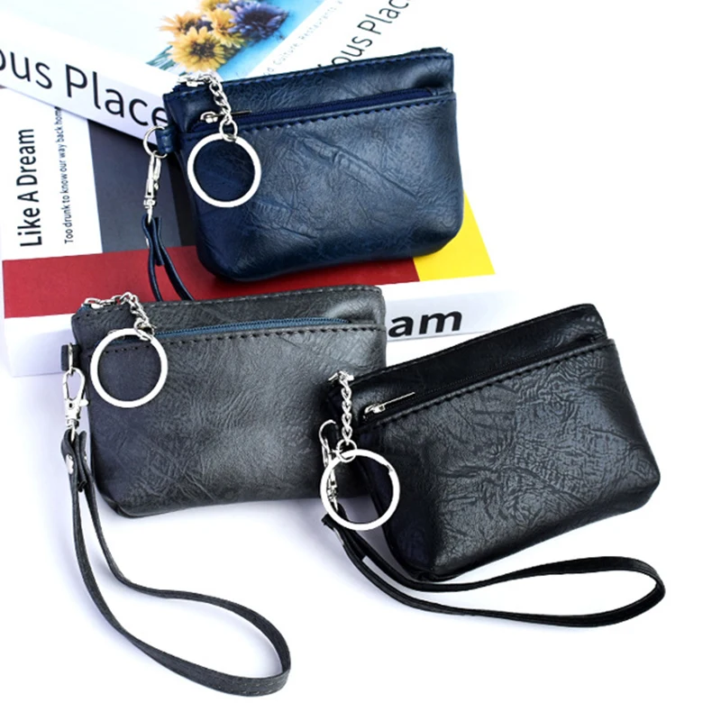 

2023 New PU Leather Coin Purse Mini Change Wallets For Women Key Credit Card Storage Bag Portable Fashion Mini Zipper Pouch