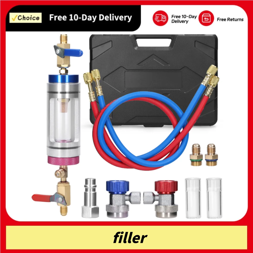 Auto Air Conditioner Refrigerants Filler Vacuum Type Watertank Replacement Pressure Gauge Auto Repairing Tool Assembly Parts