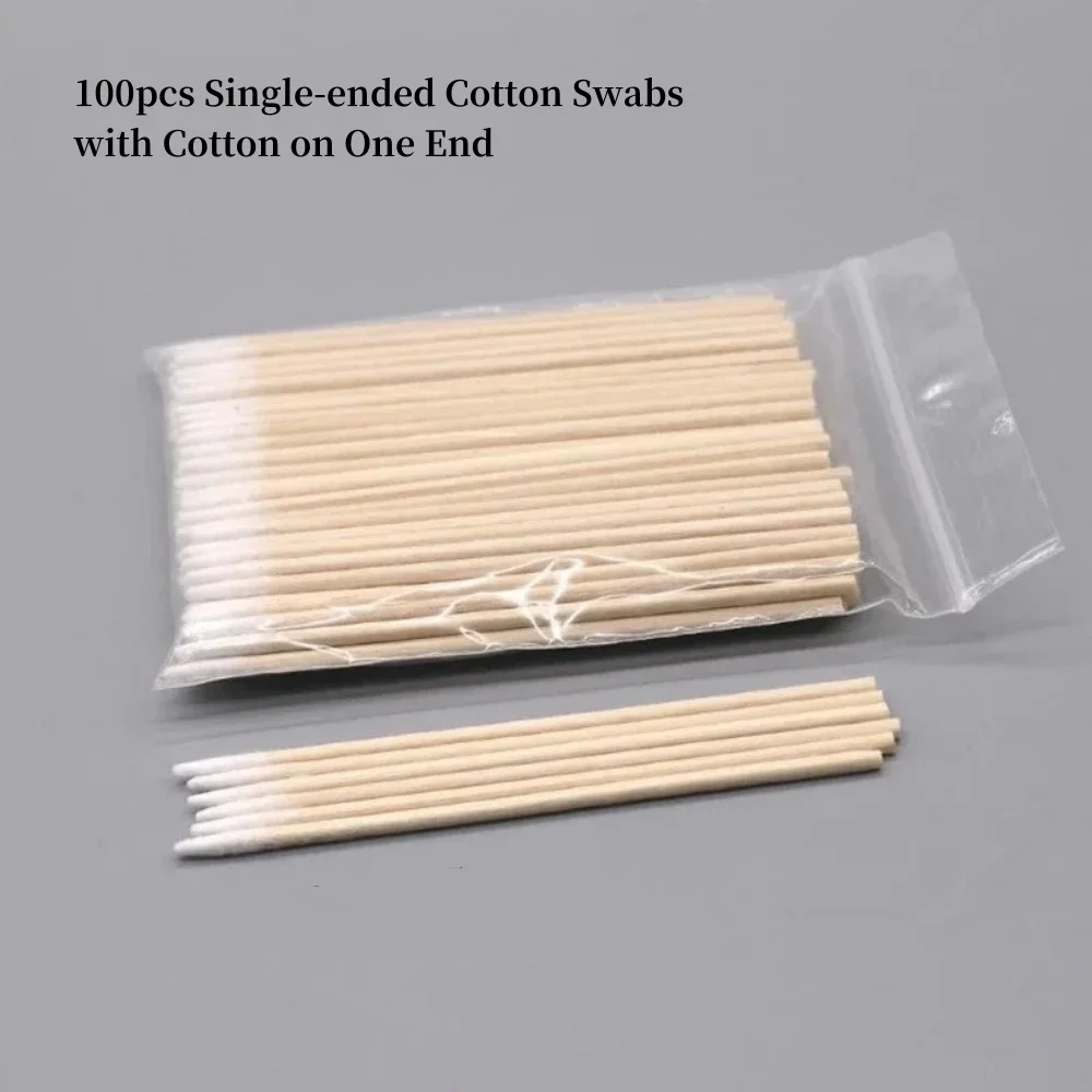 100/300/500 Nagels Houten Tip Katoen Stok Knoppen Wegwerp Ultra-Detail Corrector Nagellak Remover Schone Sticks manicure Gereedschap