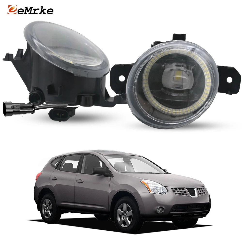 Led Fog Lights Angel Eye DRL Lamp 30W Upgarde Car Accessories For Nissan Rogue S35 2008 2009 2010/ Rogue Sport US/CA 2017-2019