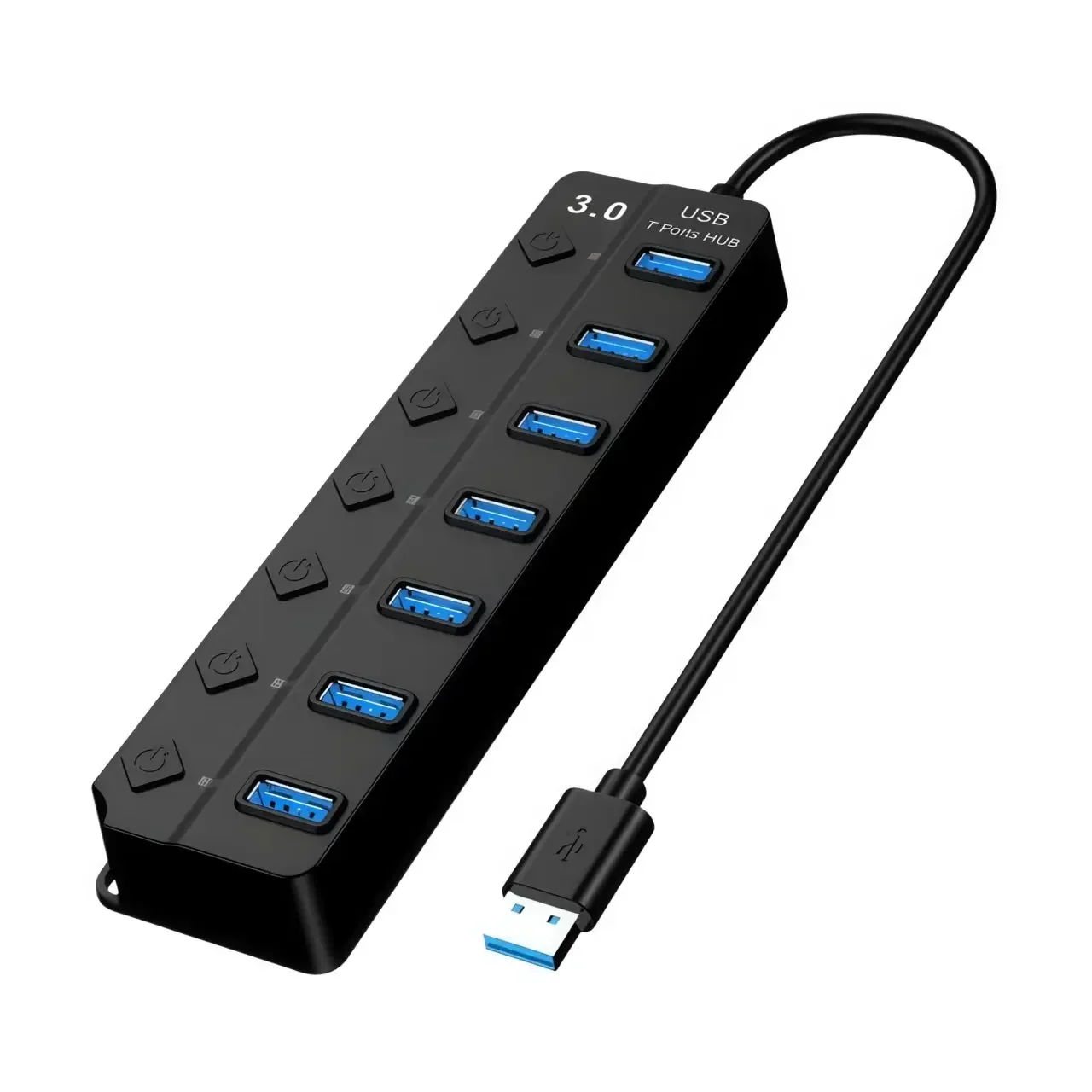 USB 3.0 Hub 4-in-1 7-in-1 USB Splitter 2.0 Converter Multi-port Independent Power Switch Suitable for USB Drive Mo