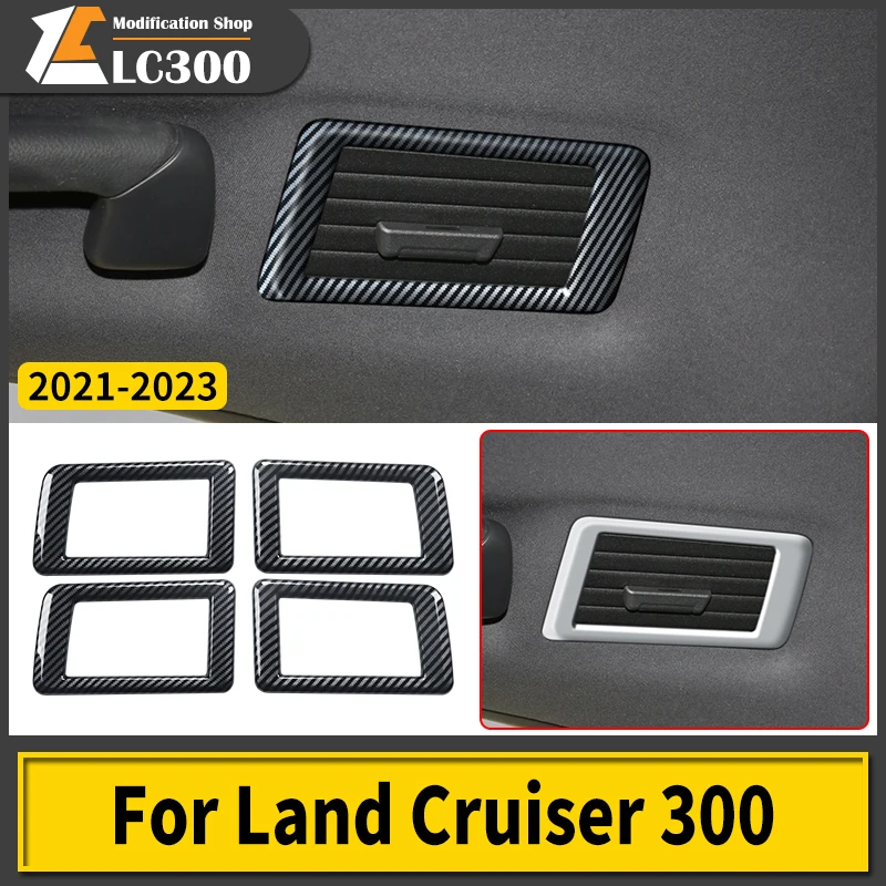 

For Toyota Land Cruiser 300 2021 2022 2023 Back Air Vent Decoration Protective Sticker LC300 FJ300 Interior Accessories Tuning