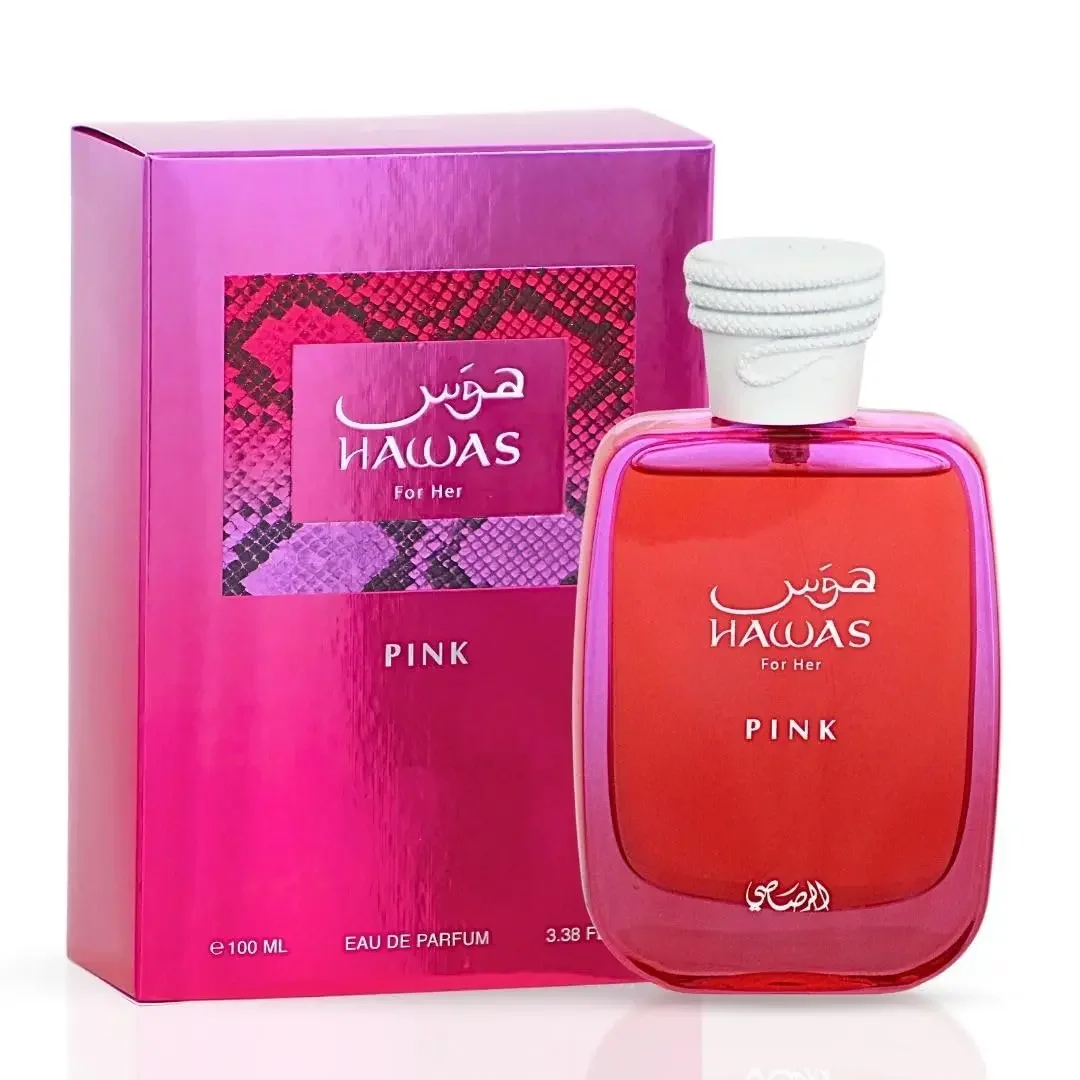 Rasasi Hawas Pink Eau De Parfum 100ml Dulce Floral Frutado Perfume Unisex De Larga Duración Regalo De Lujo para Navidad Acción De Gracias