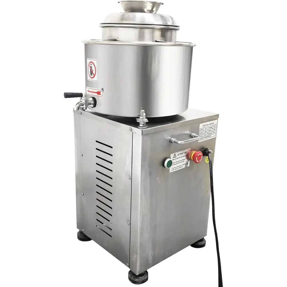 

3000W Commercial Meatball Beating hine, 2800RPM Electric Meat Grinder & ood Prr with 9.45 inch StainlSteel Inner Cylinder, or Me