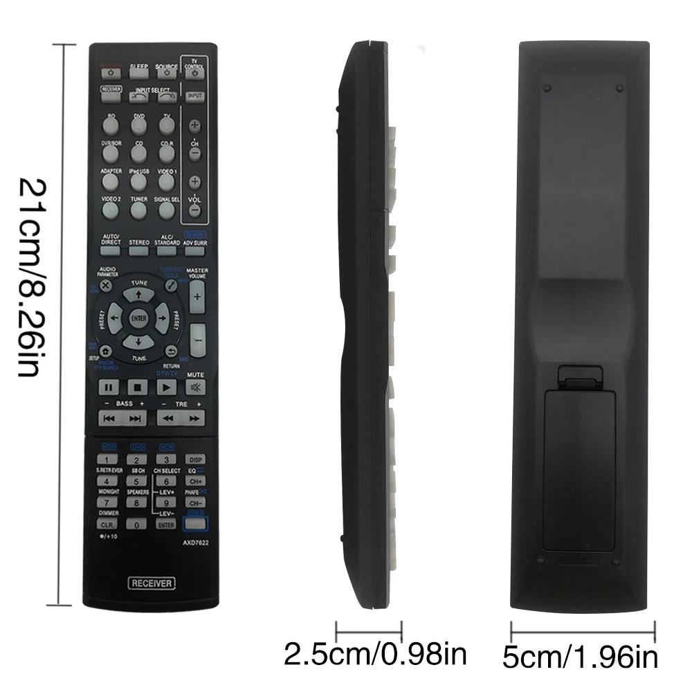 Replacement AXD7622 Remote Pioneer Receiver for Pioneer Receiver VSX-321VSX-321K-P VSX-420-K VSX-421 VSX-524 VSX-524-K VSX-819H