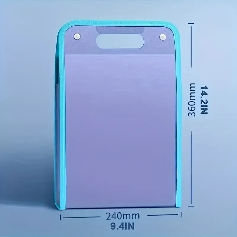 Handheld 13-Layer Folder Accordion Bag, Student File Bag, High-capacity A4 Clip Storage Bag