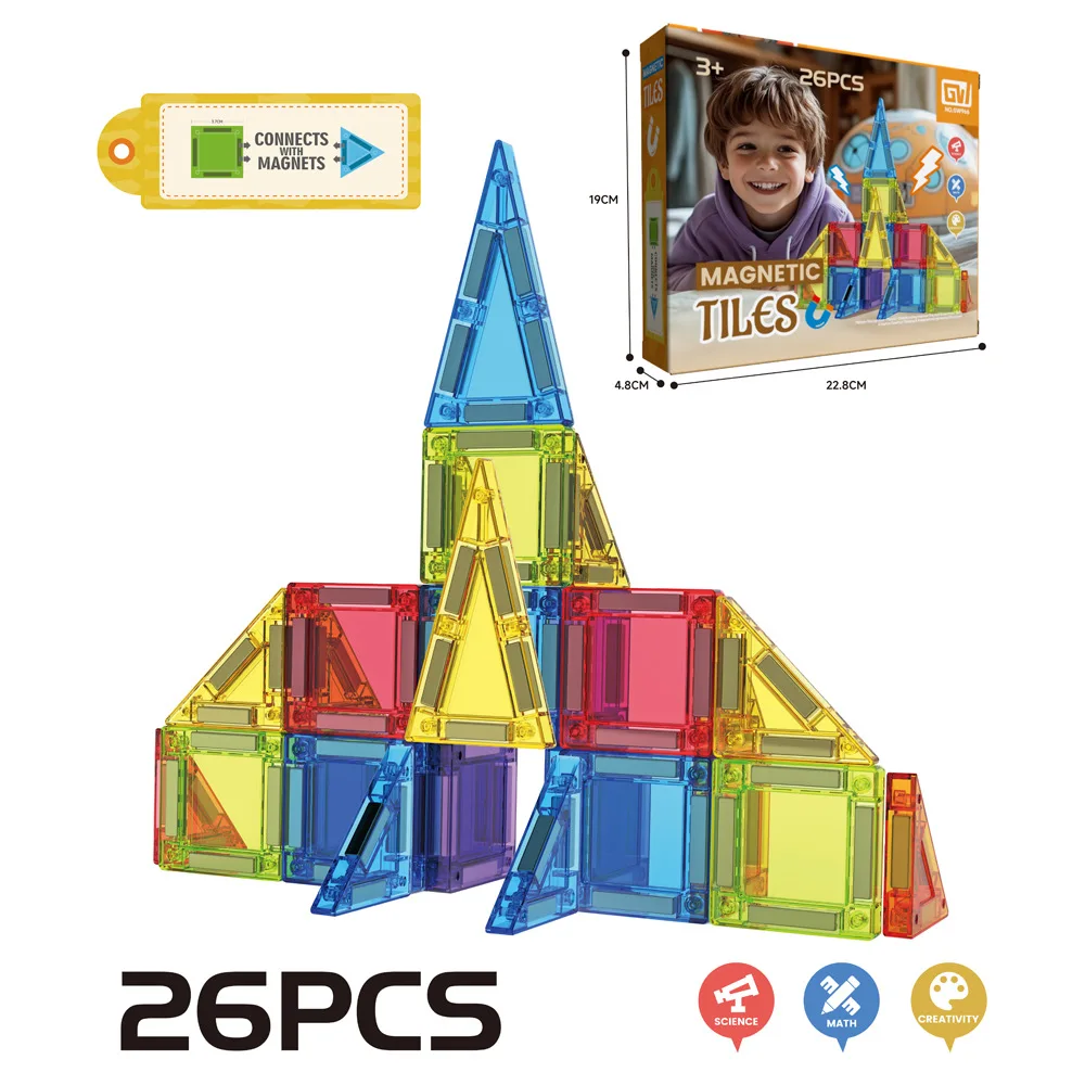 40/26 pçs peça de conexão magnética mini blocos de construção conjunto criativo moc montagem educacional diy brinquedos tijolos crianças presentes do feriado